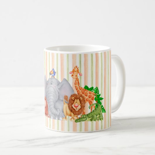 動物園動物-マグ コーヒーマグカップ (正面右)