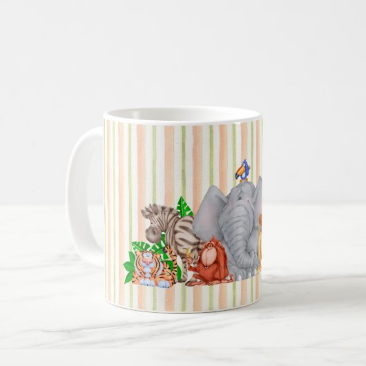 動物園動物-マグ コーヒーマグカップ (正面左)