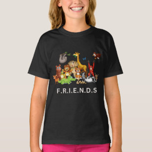 動物園友情デザイン Tシャツ