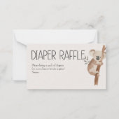 動物園子供部屋動物赤ちゃんシャワーおむつラッフル ノートカード (正面)