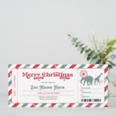 動物園旅行 クリスマスプレゼント チケット 券 招待状 (スタンド正面)