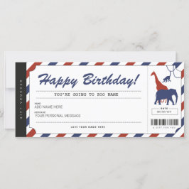 動物園誕生日ギフトチケット伝票証明書