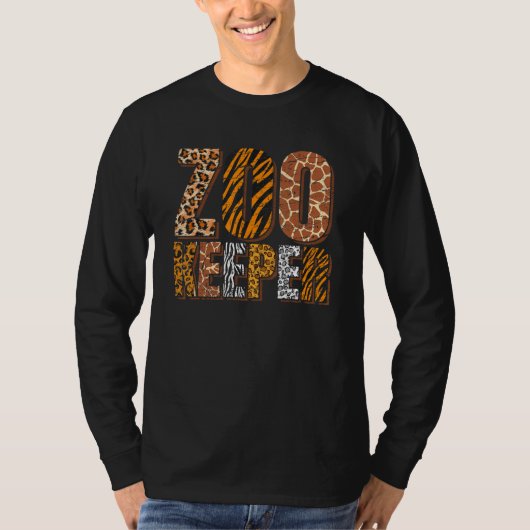 動物園飼育員 動物園管理人 動物学者_1 Tシャツ (正面)