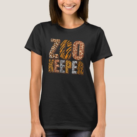 動物園飼育員+動物学者のお仕事 Tシャツ (正面)