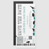 動物園 保存日 マグネット招待状 (正面/裏面)