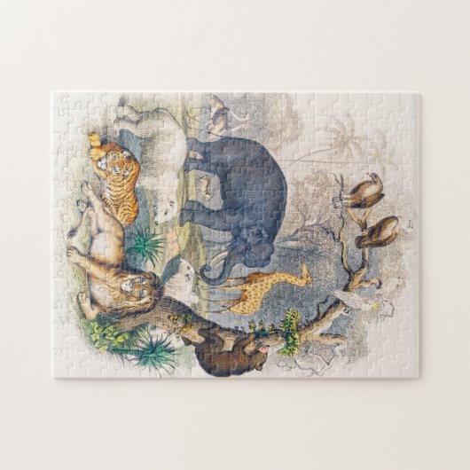 動物園，動物，かわいい，動物，自然，野生動物の子供 ジグソーパズル (横)