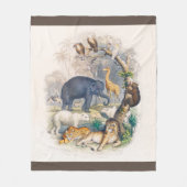 動物園,動物,かわいい,動物,自然,野生動物の子供 フリースブランケット (正面)