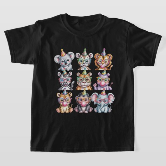 動物園 動物 野生動物 誕生日パーティー 動物園の日 Tシャツ (レイダウン)