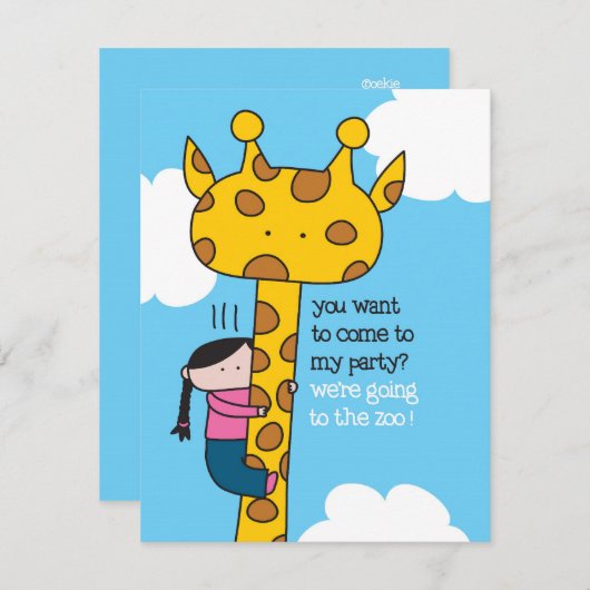 動物園 – 招待状 (正面/裏面)