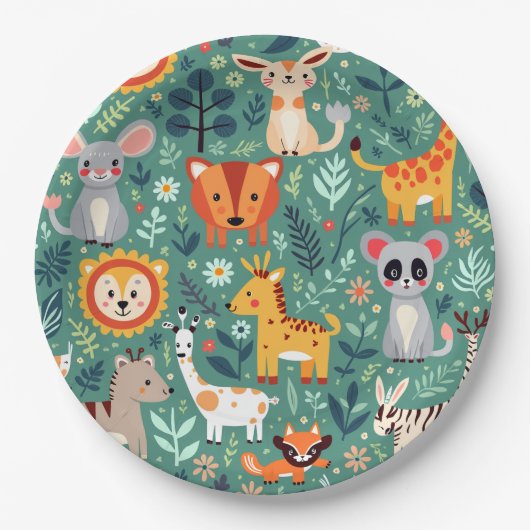 動物型使い捨てプレート ペーパープレート (正面)
