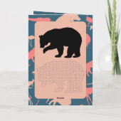 動物型迷路折り子供へカード シーズンカード (裏面)