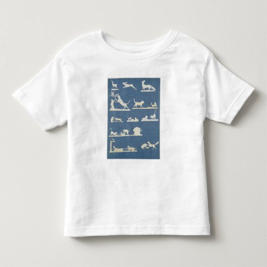 動物場面および遊ぶ猫 トドラーTシャツ (正面)