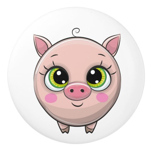 動物大切テーマ陶製ノブ セラミックノブ (正面)