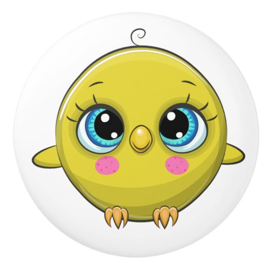 動物大切テーマ陶製ノブ セラミックノブ (正面)