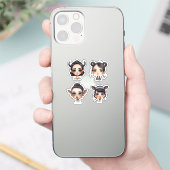 動物好きの女の子 シール (スマートフォン)