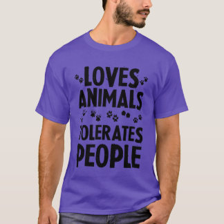 動物好き+人許容 少年 レトロ Tシャツ