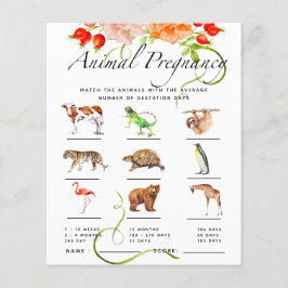 動物妊娠カボチャ赤ちゃんシャワーゲーム