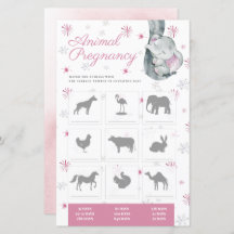 動物妊娠ガール赤ちゃんシャワーゲーム