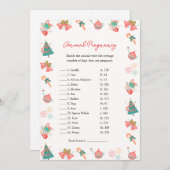 動物妊娠ゲームクリスマスベビーシャワーカード シーズンカード (正面/裏面)