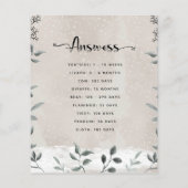 動物妊娠冬の赤ちゃんシャワーゲーム (裏面)