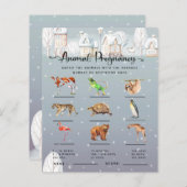 動物妊娠冬の赤ちゃんシャワーゲーム (正面/裏面)