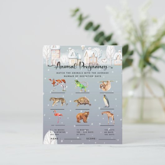 動物妊娠冬の赤ちゃんシャワーゲーム (スタンド正面)