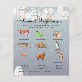 動物妊娠冬の赤ちゃんシャワーゲーム