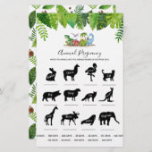 動物妊娠恐竜赤ちゃんシャワーゲーム (正面/裏面)