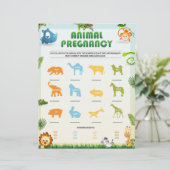 動物妊娠赤ちゃんシャワーゲーム[動物テーマ] レターヘッド (スタンド正面)