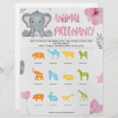 動物妊娠[ベビーゾウ[ピンク] レターヘッド (正面/裏面)