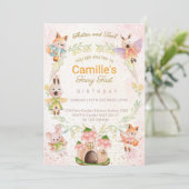 動物妖精の誕生日パーティー 招待状 (スタンド正面)