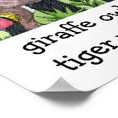 動物子供ウォールアートポスタープリント ポスター (角)