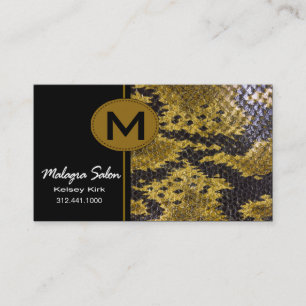 動物学のSnakeskinの名刺のテンプレート 予約カード