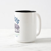 動物学者は世界がより安全な場所になることを願っている ツートーンマグカップ (正面右)