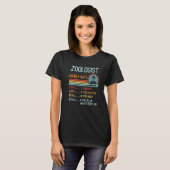 動物学者時給レトロ職種 Tシャツ (正面フル)