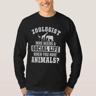 動物学者 動物園管理 動物園 野生生物 自然 動物学 Tシャツ