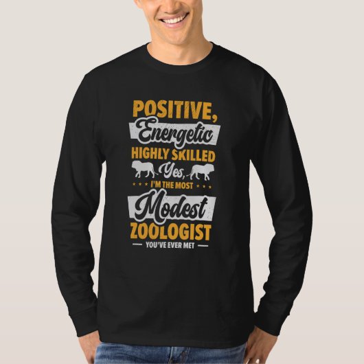 動物学者 動物園飼育 動物学 動物園スタッフ Tシャツ (正面)
