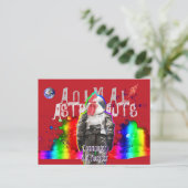 動物宇宙飛行士のニワトリ ポストカード (スタンド正面)