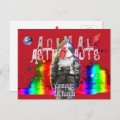 動物宇宙飛行士のニワトリ ポストカード (正面/裏面)