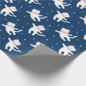 動物宇宙飛行士の包装紙 ラッピングペーパー (角)