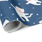 動物宇宙飛行士の包装紙 ラッピングペーパー (ロールコーナー)