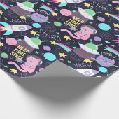 動物宇宙飛行士の包装紙 ラッピングペーパー (角)