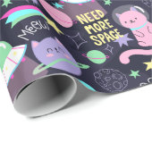 動物宇宙飛行士の包装紙 ラッピングペーパー (ロールコーナー)