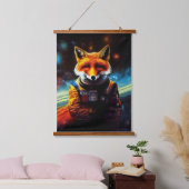 動物宇宙飛行士宇宙ウォーク,宇宙,宇宙,キツネ 吊り下げ型タペストリー (寝室)