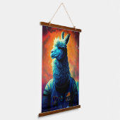 動物宇宙飛行士宇宙ウォーク,宇宙,宇宙,ラマ 吊り下げ型タペストリー (傾斜あり)