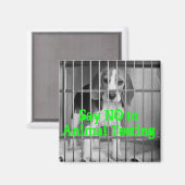 「動物実験にノーと言う」ビーグル磁石 マグネット (正面/裏面)