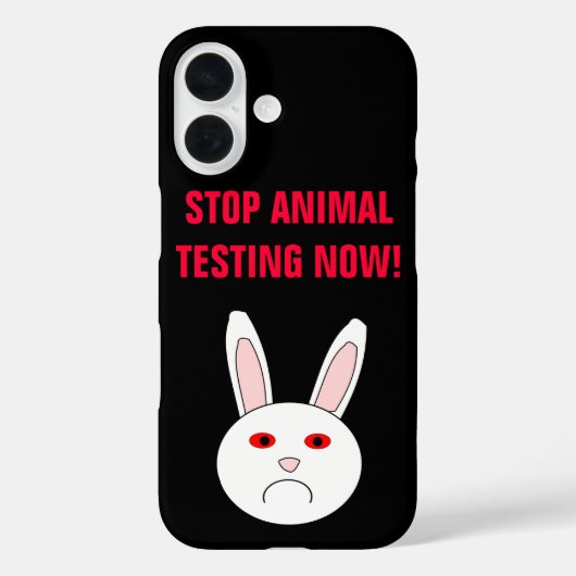 動物実験を今すぐやめろ Case-Mate iPhoneケース (裏面)