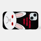 動物実験を今すぐやめろ iPhone 15ケース (裏面横)