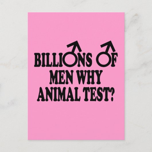 動物実験スローガンを禁止すおもしろいる ポストカード (正面)