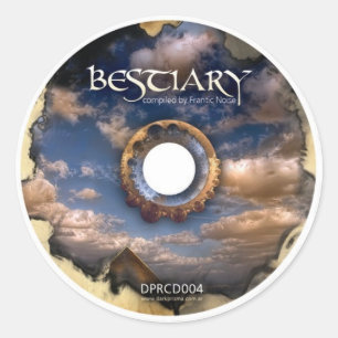 動物寓話集のCDのステッカー ラウンドシール